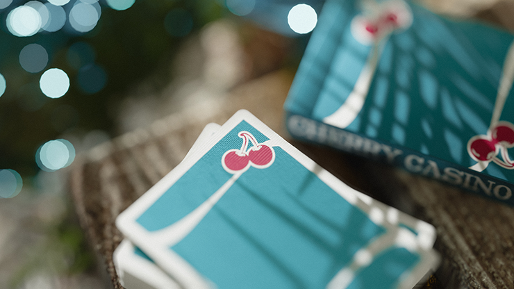 PlayingCardDecks.com-Cherry Casino Tropicana Teal Playing Cards USPCC