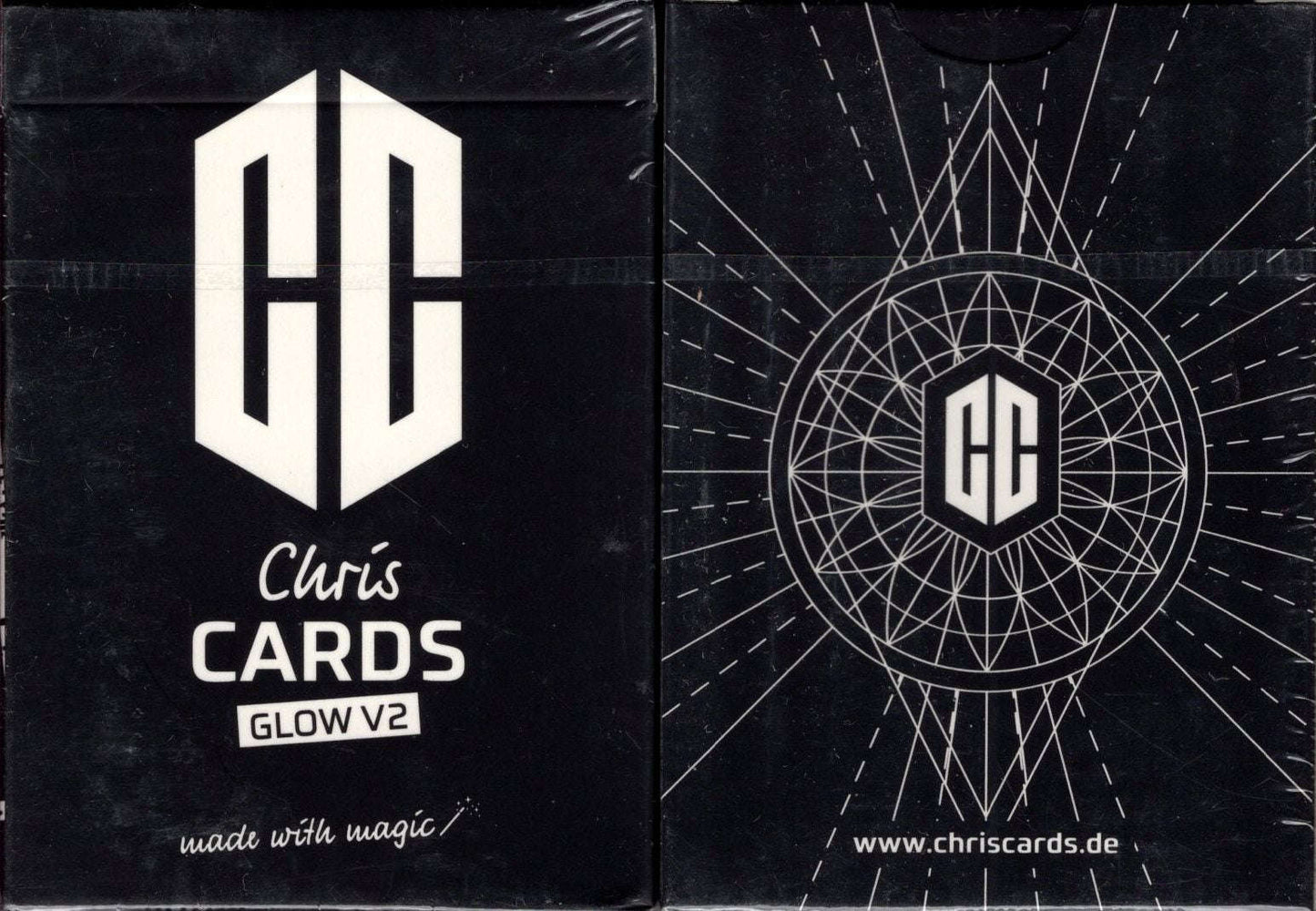 PlayingCardDecks.com-Chris Cards GLOW v2 Gilded Green Playing Cards