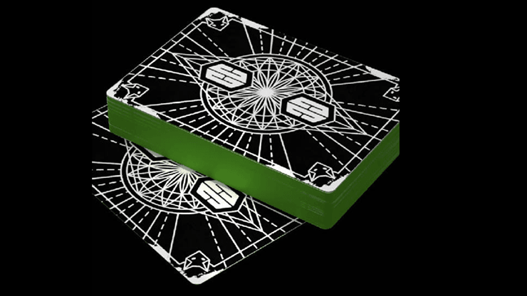 PlayingCardDecks.com-Chris Cards GLOW v2 Gilded Green Playing Cards