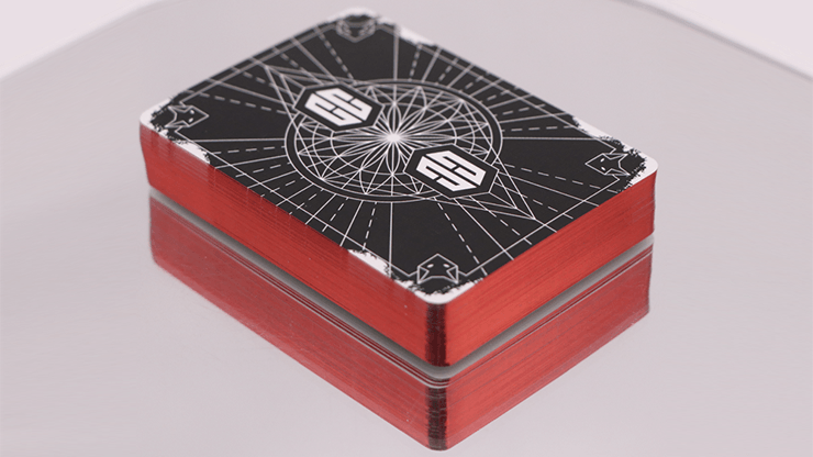 PlayingCardDecks.com-Chris Cards GLOW v2 Gilded Red Playing Cards