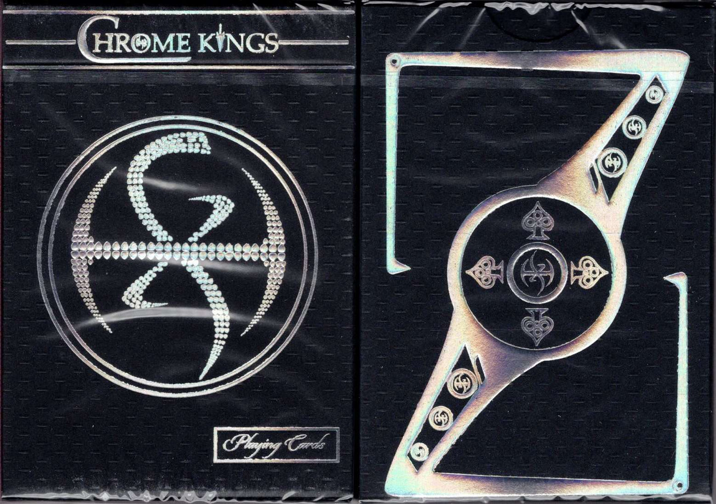 PlayingCardDecks.com-Chrome Kings Carbon Foil Box Playing Cards USPCC