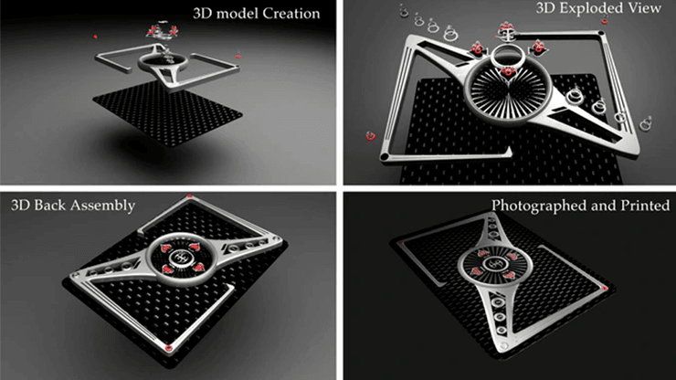 PlayingCardDecks.com-Chrome Kings Carbon Foil Box Playing Cards USPCC