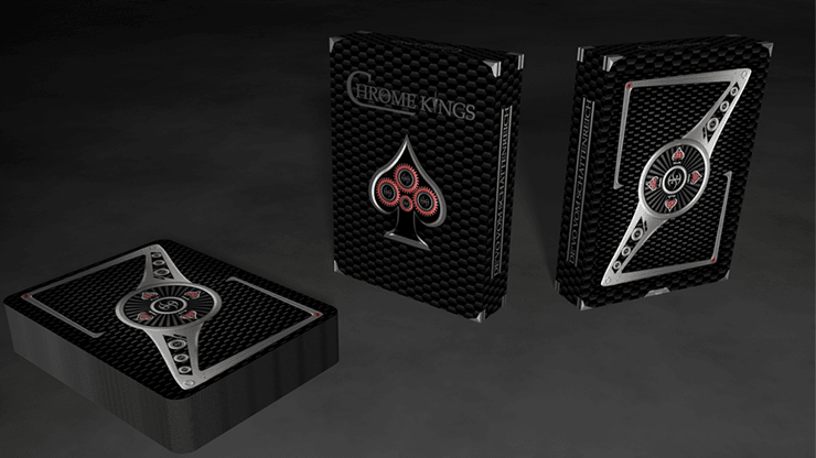 PlayingCardDecks.com-Chrome Kings Carbon Playing Cards USPCC