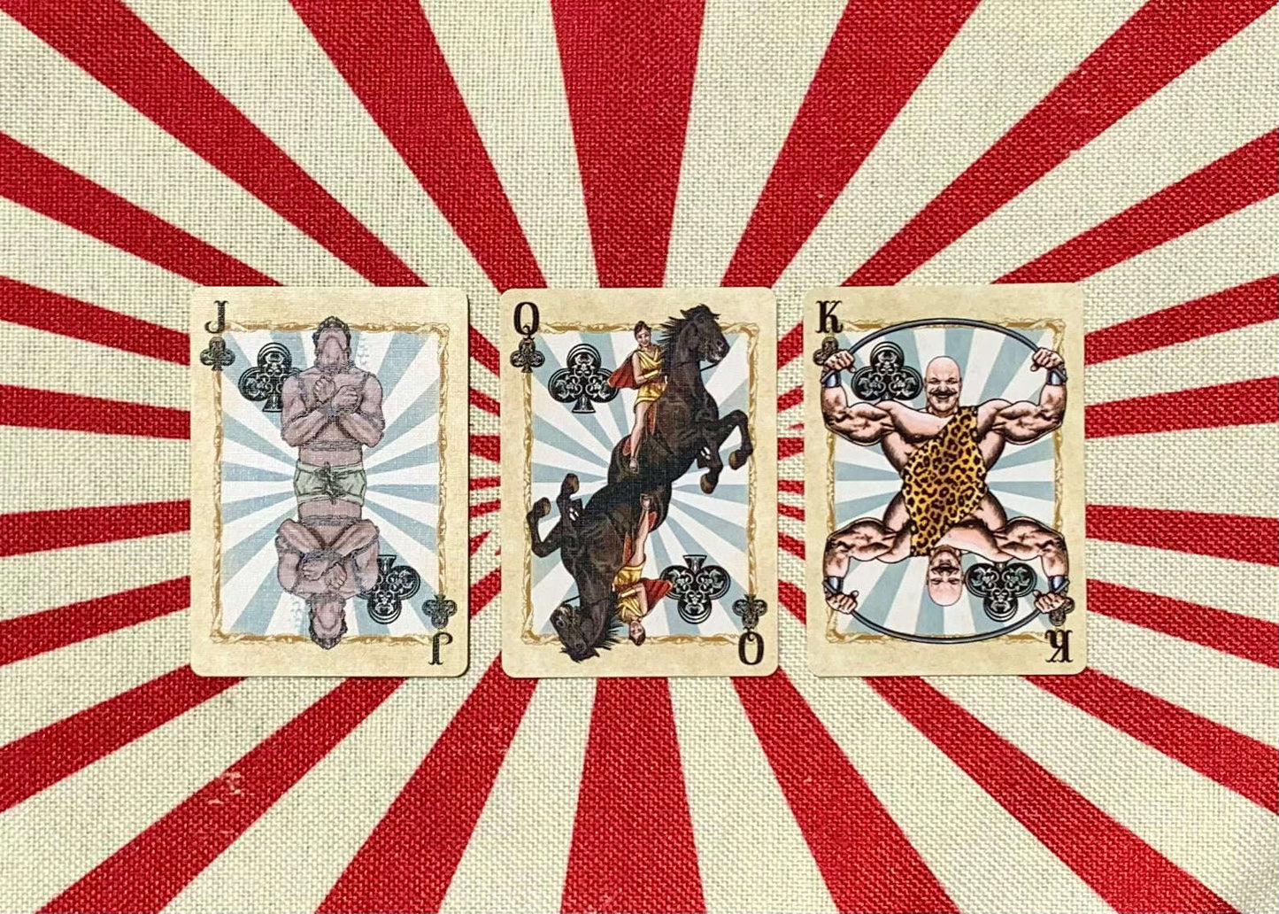 PlayingCardDecks.com-Circus Bicycle Stripper Playing Cards