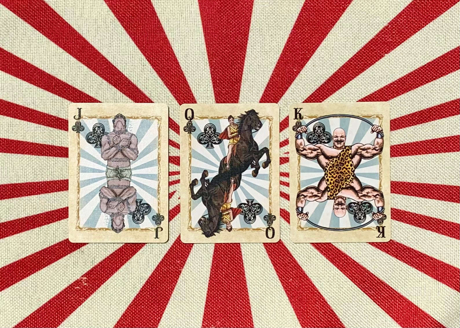 PlayingCardDecks.com-Circus Bicycle Stripper Playing Cards