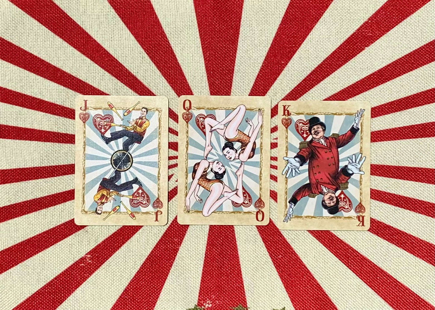 PlayingCardDecks.com-Circus Bicycle Stripper Playing Cards