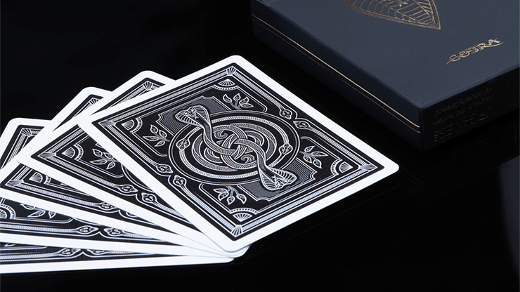 PlayingCardDecks.com-Cobra Black Playing Cards Cartamundi