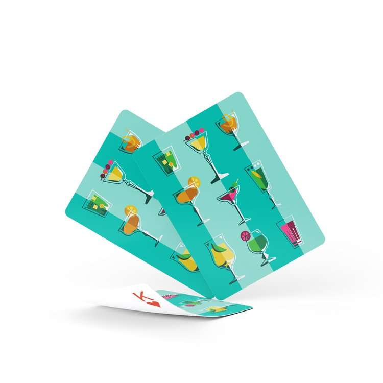 PlayingCardDecks.com-Cocktail Concoctions Plastic Playing Cards 2 Deck Set