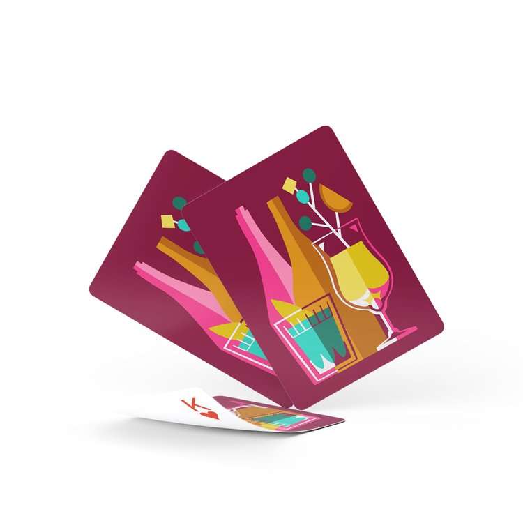 PlayingCardDecks.com-Cocktail Concoctions Plastic Playing Cards 2 Deck Set