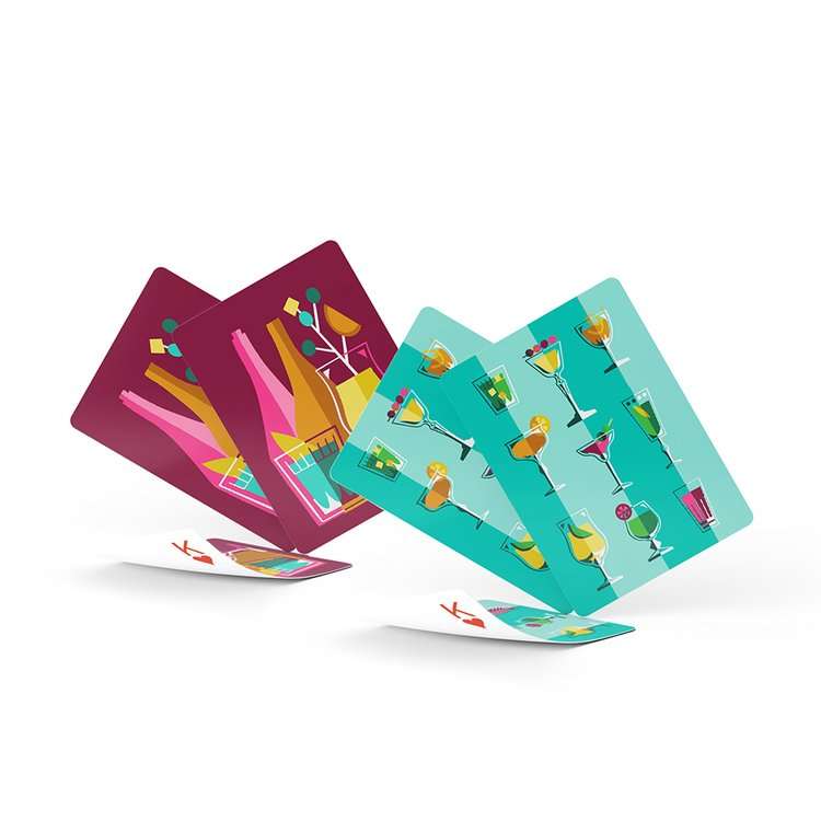 PlayingCardDecks.com-Cocktail Concoctions Plastic Playing Cards 2 Deck Set