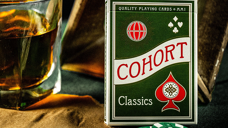PlayingCardDecks.com-Cohort Green Marked Playing Cards Cartamundi