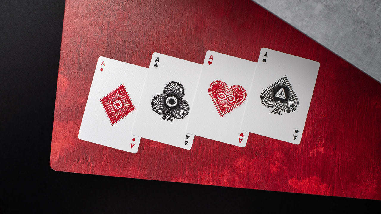 PlayingCardDecks.com-Continuum Burgundy Playing Cards