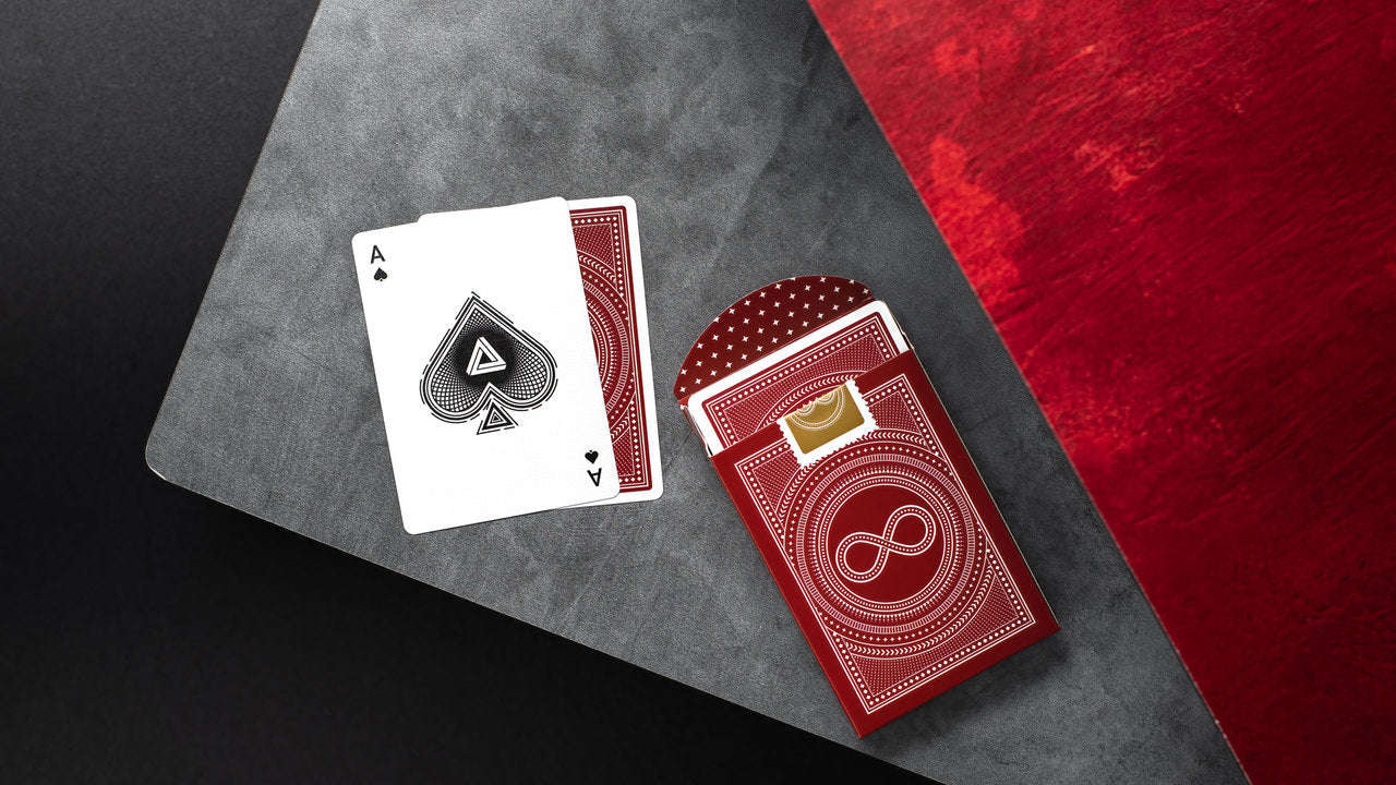 PlayingCardDecks.com-Continuum Burgundy Playing Cards