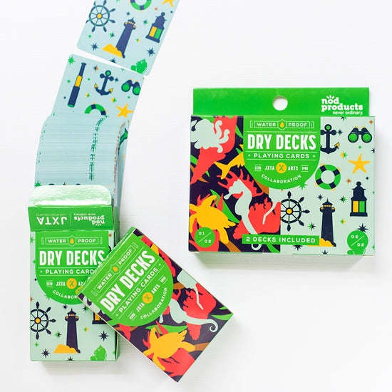 PlayingCardDecks.com-Cool Coastal Plastic Playing Cards 2 Deck Set