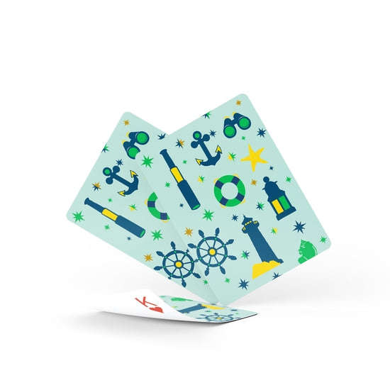 PlayingCardDecks.com-Cool Coastal Plastic Playing Cards 2 Deck Set