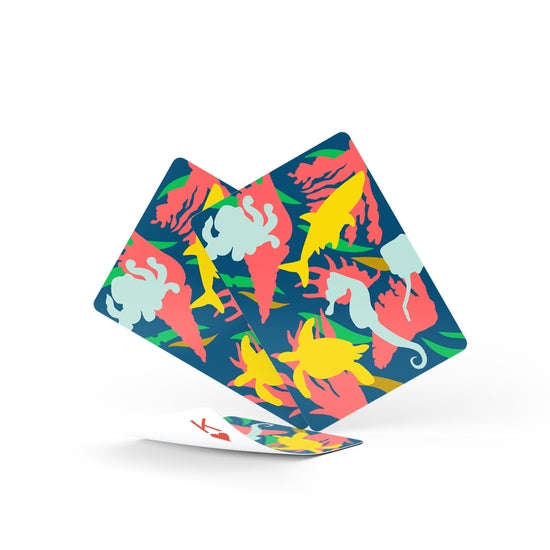 PlayingCardDecks.com-Cool Coastal Plastic Playing Cards 2 Deck Set
