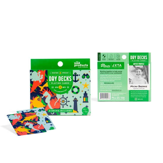 PlayingCardDecks.com-Cool Coastal Plastic Playing Cards 2 Deck Set