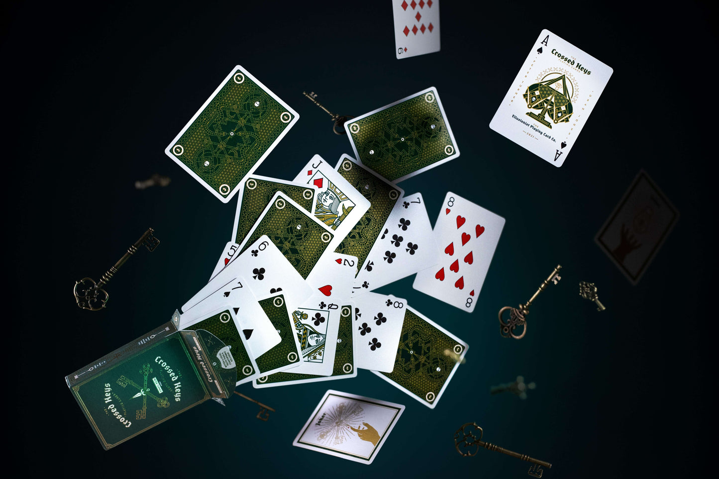 PlayingCardDecks.com-Crossed Keys Marked Playing Cards Cartamundi