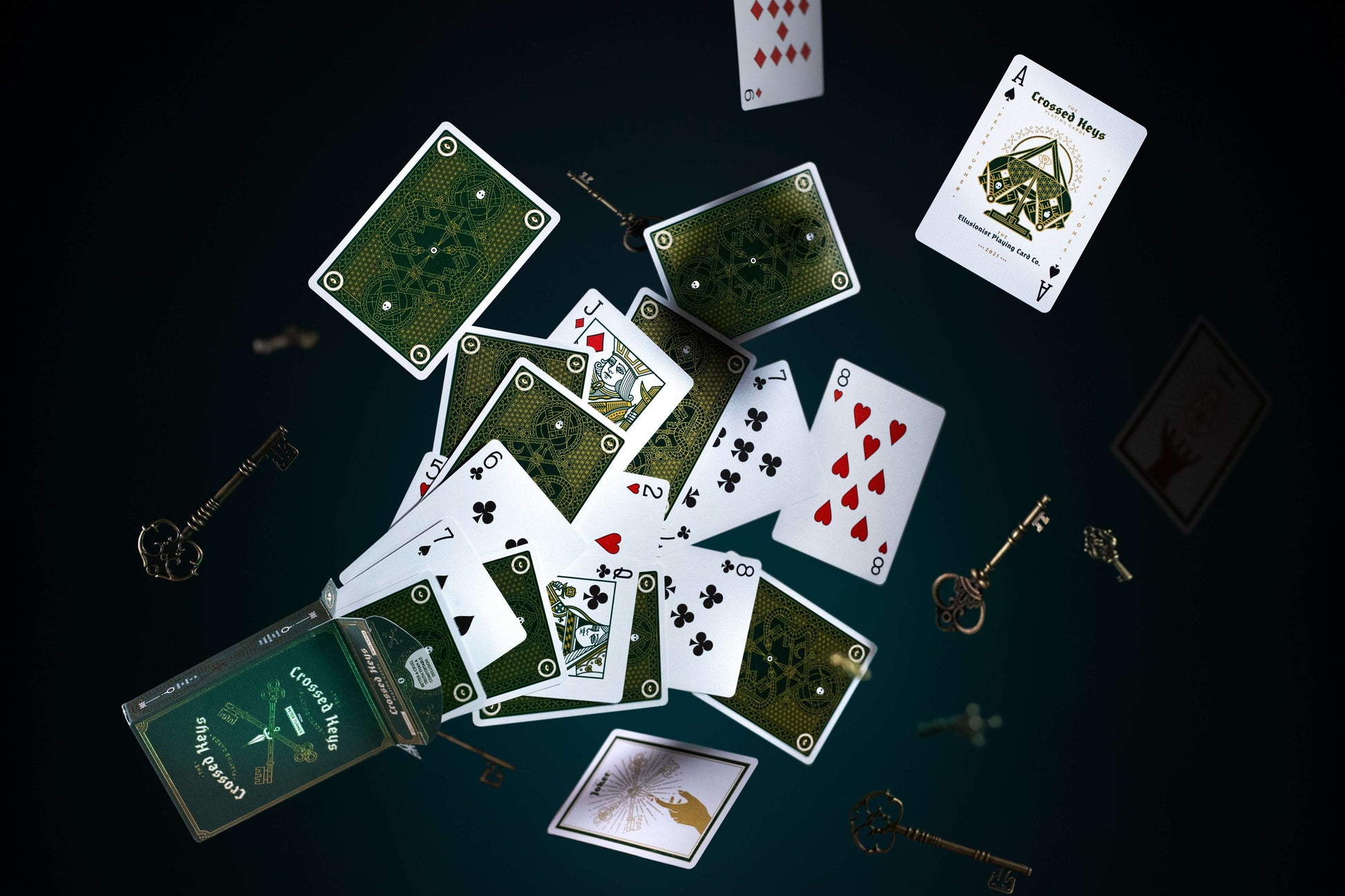 PlayingCardDecks.com-Crossed Keys Marked Playing Cards Cartamundi