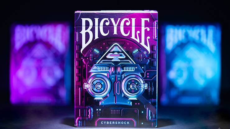 PlayingCardDecks.com-Cybershock Gilded Fushia Bicycle Playing Cards