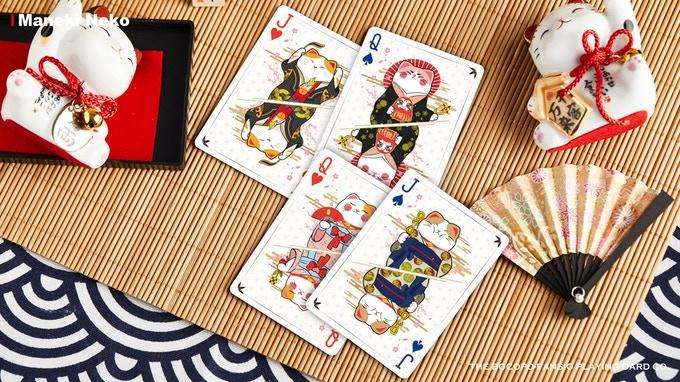 PlayingCardDecks.com-Maneki Neko Bicycle Playing Cards 2 Deck Set