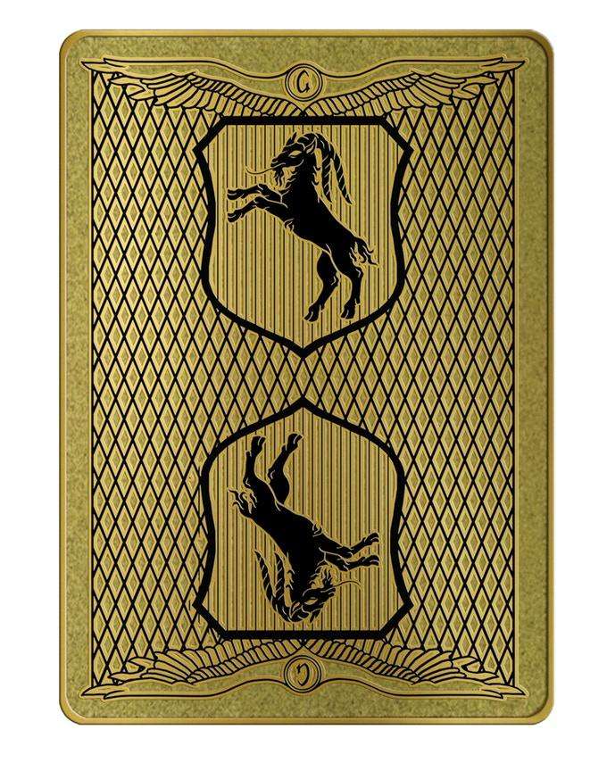 PlayingCardDecks.com-Golden Goat Metal Playing Cards