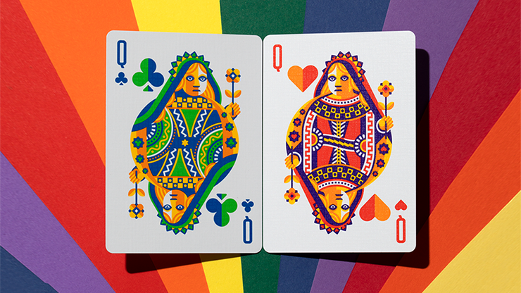 PlayingCardDecks.com-DKNG Rainbow Wheels 6 Seater Box Set Playing Cards EPCC