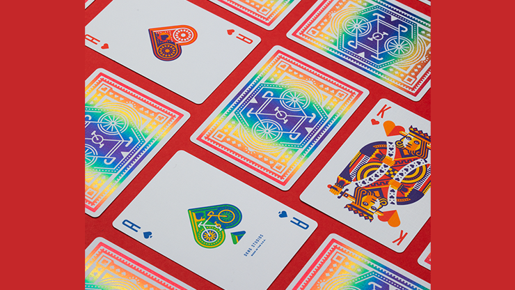 PlayingCardDecks.com-DKNG Rainbow Wheels 6 Seater Box Set Playing Cards EPCC