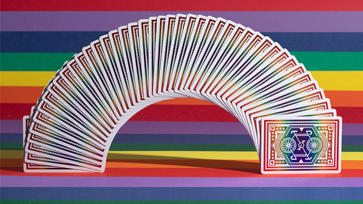 PlayingCardDecks.com-DKNG Rainbow Wheels Playing Cards EPCC