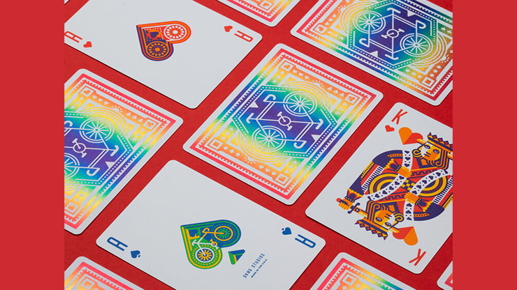PlayingCardDecks.com-DKNG Rainbow Wheels Playing Cards EPCC