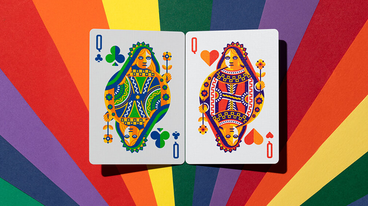 PlayingCardDecks.com-DKNG Rainbow Wheels Playing Cards EPCC