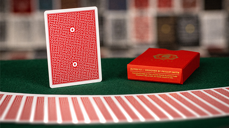 PlayingCardDecks.com-DMC Elites Red v5 Playing Cards USPCC