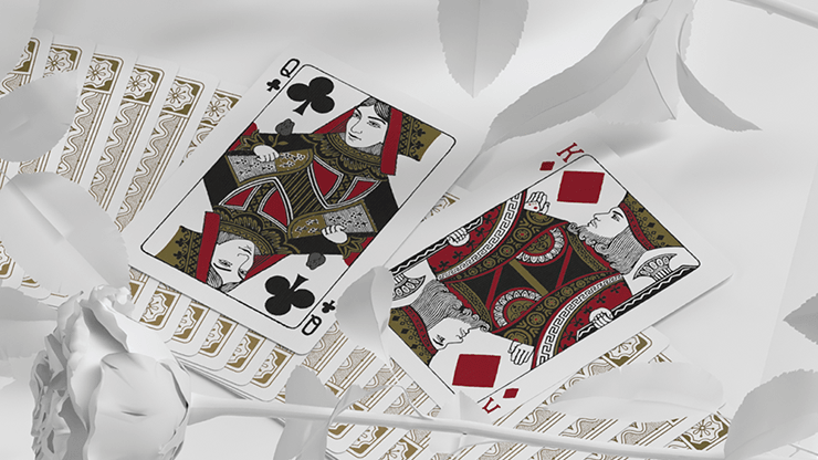 PlayingCardDecks.com-Dondorf White Gold Playing Cards USPCC