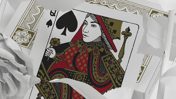 PlayingCardDecks.com-Dondorf White Gold Playing Cards USPCC