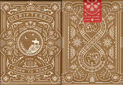 PlayingCardDecks.com-Drifters Brown Playing Cards USPCC