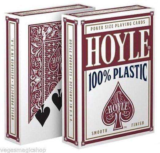 PlayingCardDecks.com-Hoyle 100% Plastic Red Playing Cards