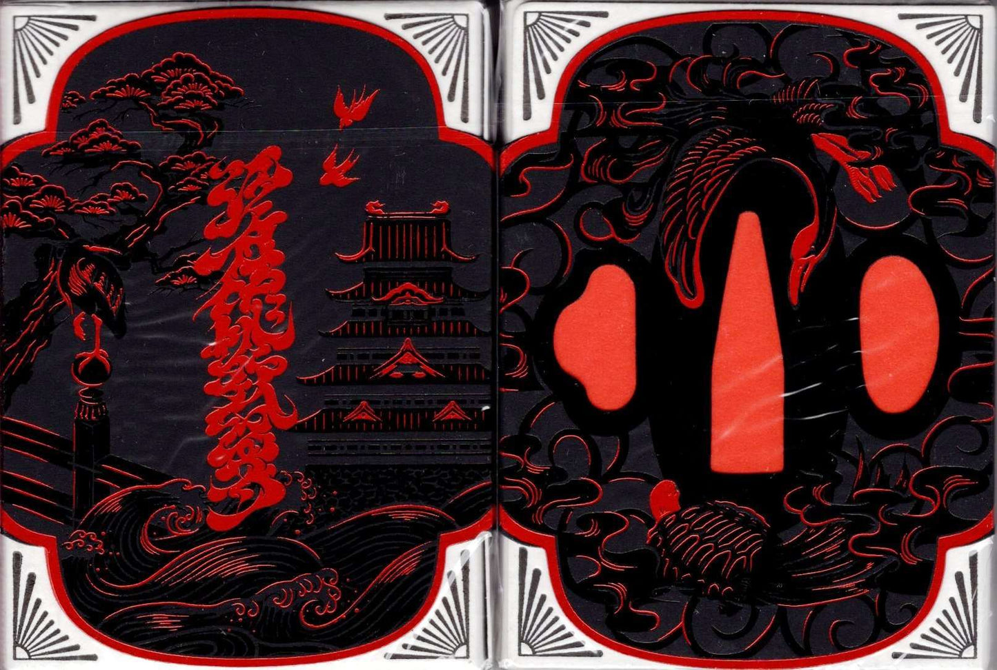 PlayingCardDecks.com-Edo Karuta Daimyo Red Deluxe Playing Cards USPCC