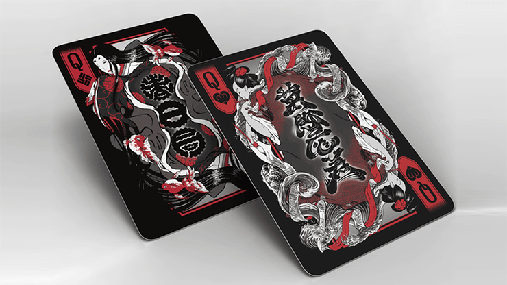 PlayingCardDecks.com-Edo Karuta Shogun Black Bicycle Playing Cards