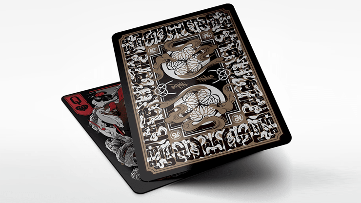 PlayingCardDecks.com-Edo Karuta Shogun Black Bicycle Playing Cards