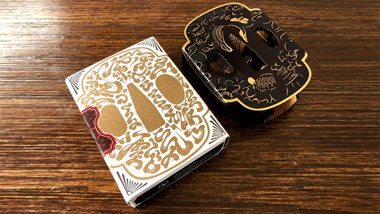 PlayingCardDecks.com-Edo Karuta Shogun Black Deluxe Playing Cards USPCC