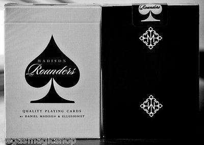 PlayingCardDecks.com-Madison Rounders Black Playing Cards USPCC