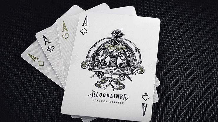 PlayingCardDecks.com-Empire Bloodlines Black Gold Playing Cards LPCC