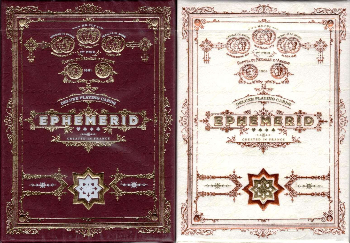 PlayingCardDecks.com-EPHEMERID v2 Gold & Copper Playing Cards 2 Deck Set NPCC