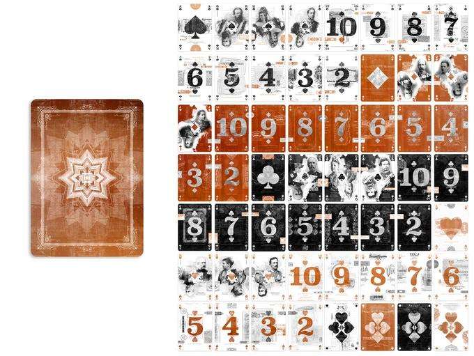 PlayingCardDecks.com-EPHEMERID v2 Gold & Copper Playing Cards 2 Deck Set NPCC