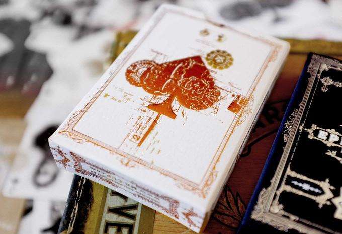 PlayingCardDecks.com-EPHEMERID v2 Gold & Copper Playing Cards 2 Deck Set NPCC