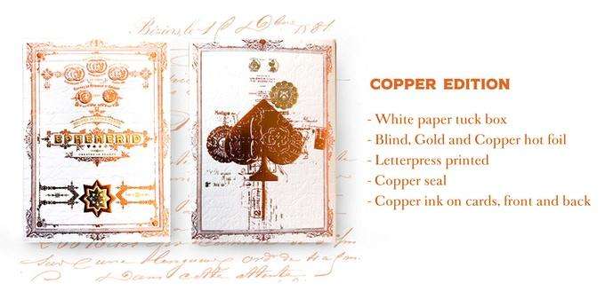 PlayingCardDecks.com-EPHEMERID v2 Gold & Copper Playing Cards 2 Deck Set NPCC