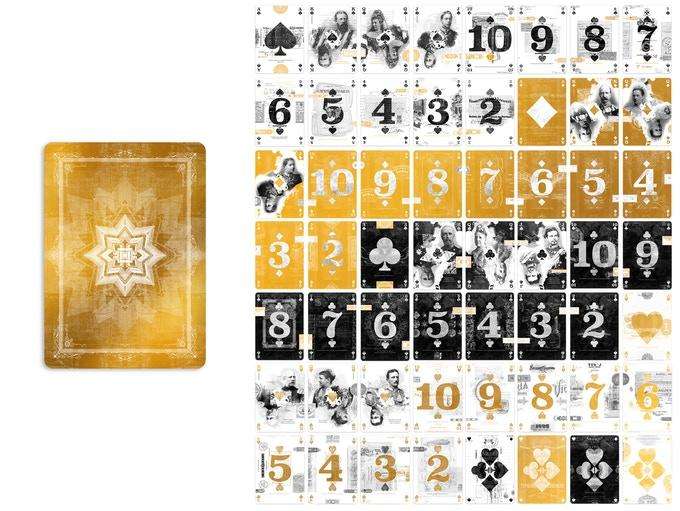 PlayingCardDecks.com-EPHEMERID v2 Gold & Copper Playing Cards 2 Deck Set NPCC