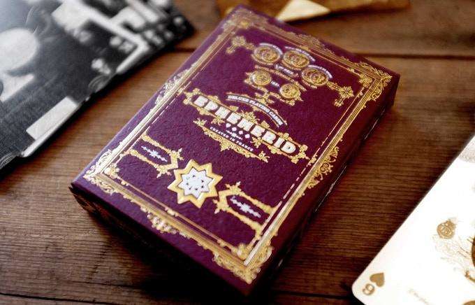 PlayingCardDecks.com-EPHEMERID v2 Gold & Copper Playing Cards 2 Deck Set NPCC