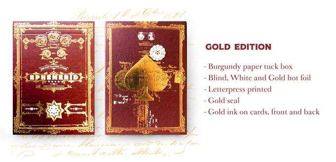 PlayingCardDecks.com-EPHEMERID v2 Gold & Copper Playing Cards 2 Deck Set NPCC