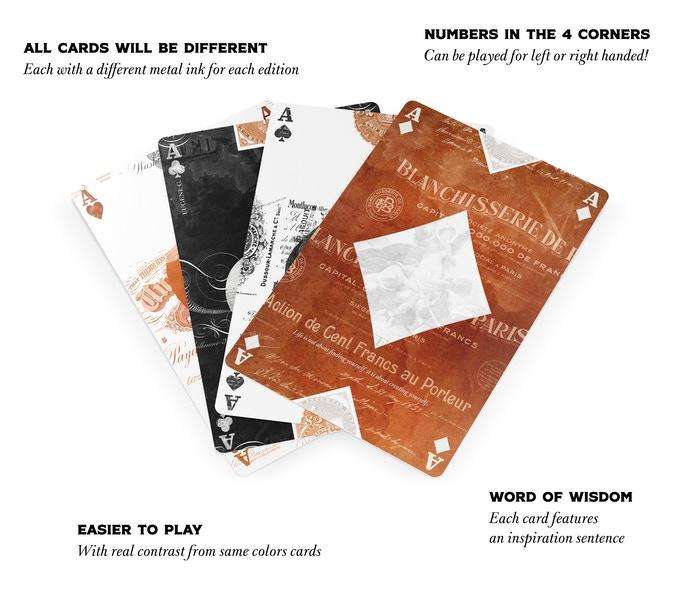 PlayingCardDecks.com-EPHEMERID v2 Gold & Copper Playing Cards 2 Deck Set NPCC